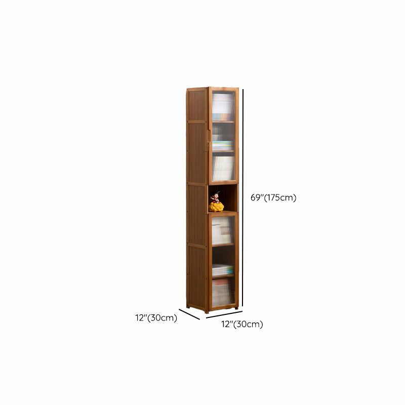 Contemporary Brown Accent Cabinet with Acrylic Doors Rectangle Cabinet Clearhalo 'Cabinets & Chests' 'cabinets_chests' 'furn' 'furn_cabinets_chests' 'Furniture' 'Living Room Furniture' 6753286