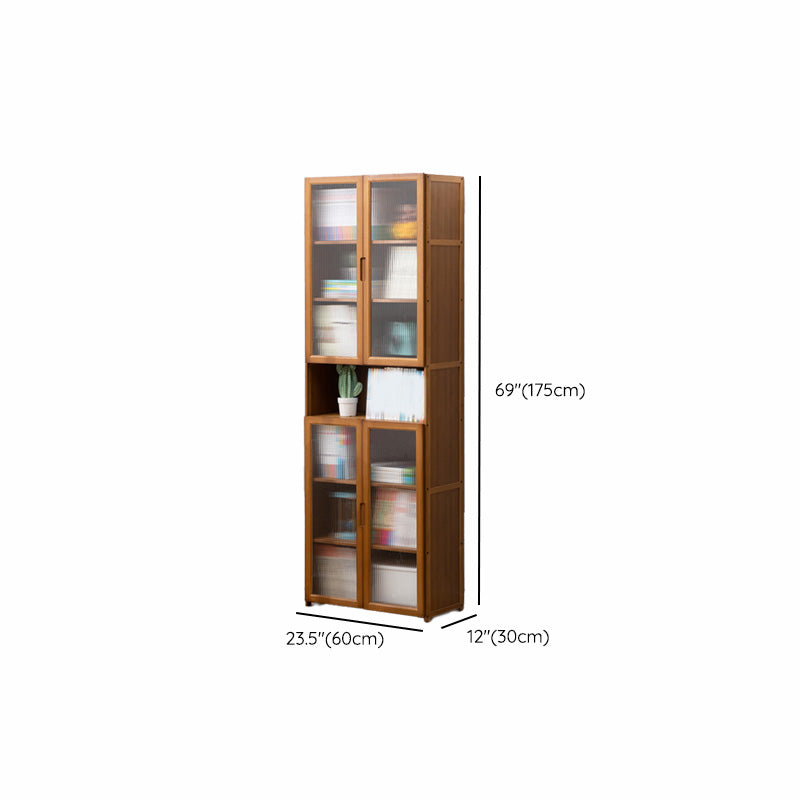 Contemporary Brown Accent Cabinet with Acrylic Doors Rectangle Cabinet Clearhalo 'Cabinets & Chests' 'cabinets_chests' 'furn' 'furn_cabinets_chests' 'Furniture' 'Living Room Furniture' 6753288