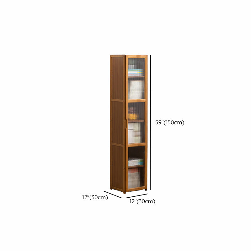 Contemporary Brown Accent Cabinet with Acrylic Doors Rectangle Cabinet Clearhalo 'Cabinets & Chests' 'cabinets_chests' 'furn' 'furn_cabinets_chests' 'Furniture' 'Living Room Furniture' 6753290
