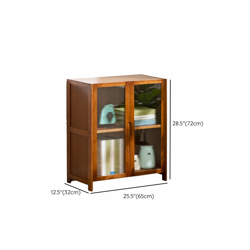 Contemporary Brown Accent Cabinet with Acrylic Doors Rectangle Cabinet Clearhalo 'Cabinets & Chests' 'cabinets_chests' 'furn' 'furn_cabinets_chests' 'Furniture' 'Living Room Furniture' 6753291