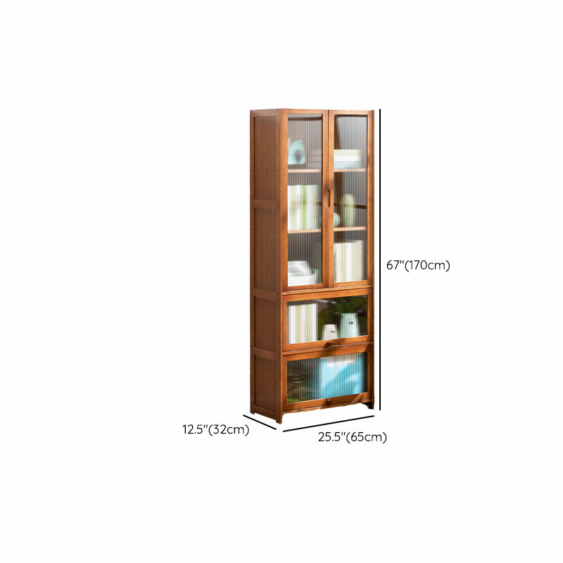 Contemporary Brown Accent Cabinet with Acrylic Doors Rectangle Cabinet Clearhalo 'Cabinets & Chests' 'cabinets_chests' 'furn' 'furn_cabinets_chests' 'Furniture' 'Living Room Furniture' 6753292