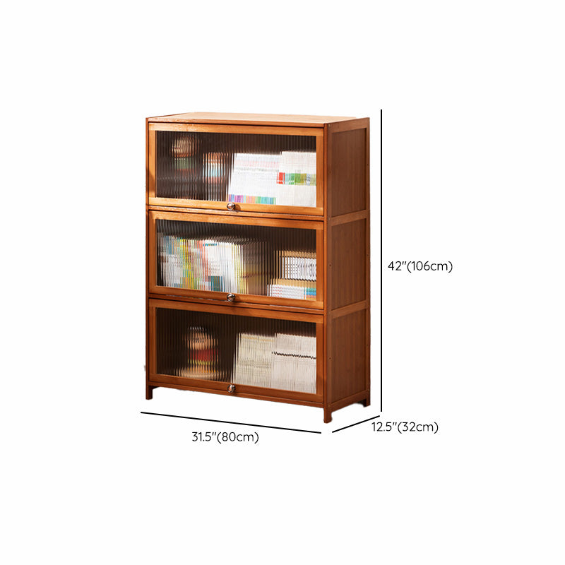Contemporary Brown Accent Cabinet with Acrylic Doors Rectangle Cabinet Clearhalo 'Cabinets & Chests' 'cabinets_chests' 'furn' 'furn_cabinets_chests' 'Furniture' 'Living Room Furniture' 6753295