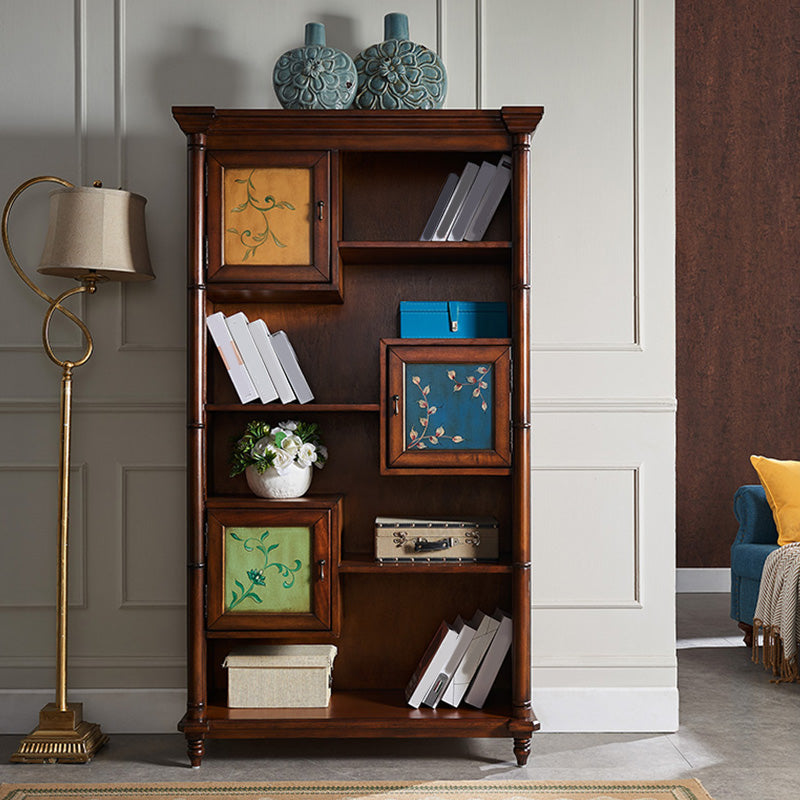 Mid-Century Modern Rectangle Accent Cabinet in Solid Wood with Door Walnut Multi Color Clearhalo 'Cabinets & Chests' 'cabinets_chests' 'furn' 'furn_cabinets_chests' 'Furniture' 'Living Room Furniture' 6753317