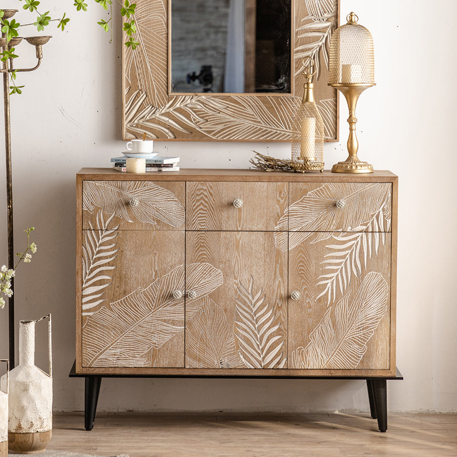 Modern Standard Storage Cabinet Solid Wood Cabinet with Drawer Clearhalo 'Cabinets & Chests' 'cabinets_chests' 'furn' 'furn_cabinets_chests' 'Furniture' 'Living Room Furniture' 6753356