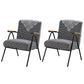 Mid-Century Modern Arm Chair Living Room Arms Included Square Arms Accent Chair Houndstooth pattern 2 Piece Set Clearhalo 'Accent Chairs' 'accent_chairs' 'Chairs & Seating' 'furn' 'furn_accent_chairs' 'Furniture' 'Living Room Furniture' 6753418