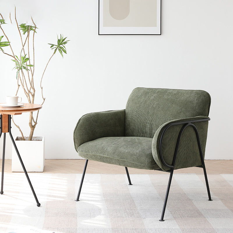 Mid-Century Modern Arm Chair Living Room Arms Included Square Arms Accent Chair Green 1 Piece Clearhalo 'Accent Chairs' 'accent_chairs' 'Chairs & Seating' 'furn' 'furn_accent_chairs' 'Furniture' 'Living Room Furniture' 6753423