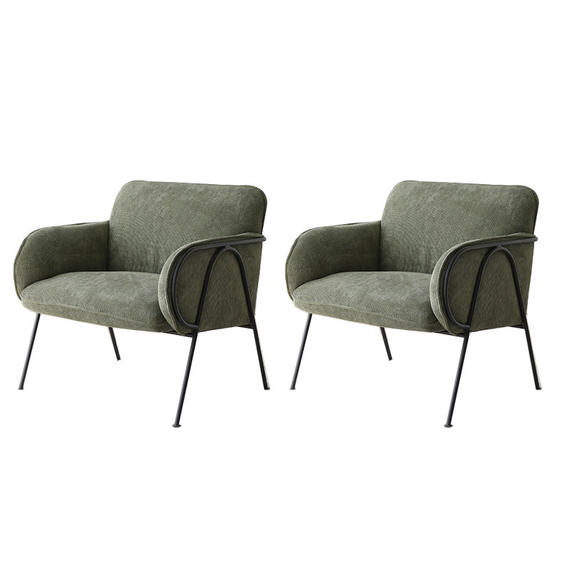 Mid-Century Modern Arm Chair Living Room Arms Included Square Arms Accent Chair Green 2 Piece Set Clearhalo 'Accent Chairs' 'accent_chairs' 'Chairs & Seating' 'furn' 'furn_accent_chairs' 'Furniture' 'Living Room Furniture' 6753426