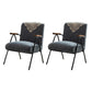 Mid-Century Modern Arm Chair Living Room Arms Included Square Arms Accent Chair Grey 2 Piece Set Clearhalo 'Accent Chairs' 'accent_chairs' 'Chairs & Seating' 'furn' 'furn_accent_chairs' 'Furniture' 'Living Room Furniture' 6753429