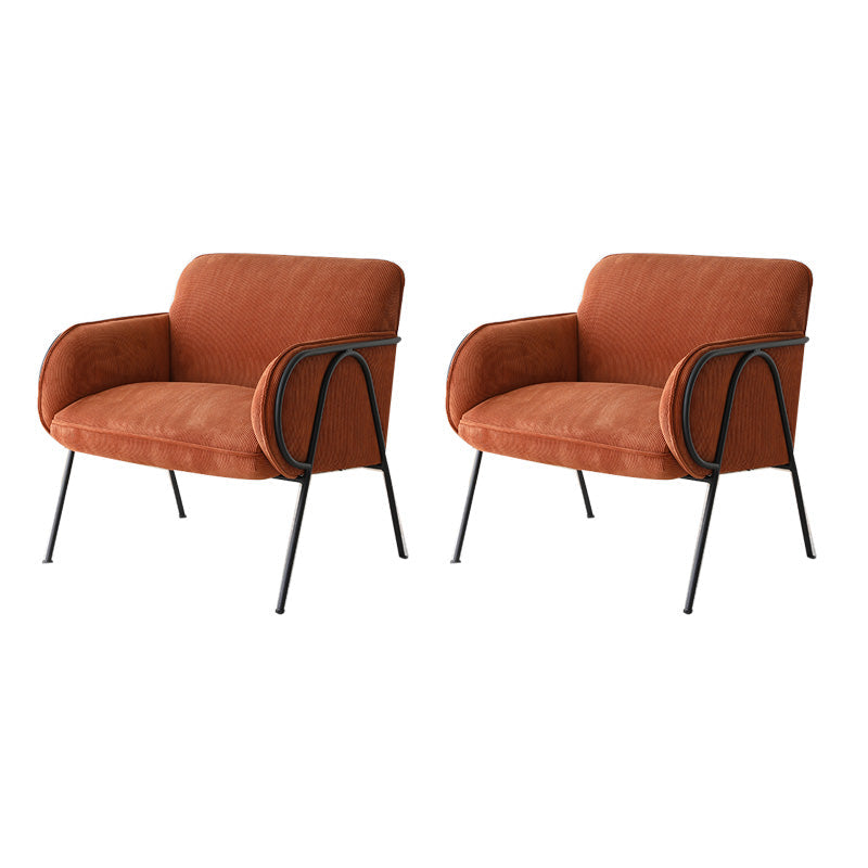 Mid-Century Modern Arm Chair Living Room Arms Included Square Arms Accent Chair Dark Khaki 2 Piece Set Clearhalo 'Accent Chairs' 'accent_chairs' 'Chairs & Seating' 'furn' 'furn_accent_chairs' 'Furniture' 'Living Room Furniture' 6753433