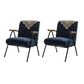Mid-Century Modern Arm Chair Living Room Arms Included Square Arms Accent Chair Blue 2 Piece Set Clearhalo 'Accent Chairs' 'accent_chairs' 'Chairs & Seating' 'furn' 'furn_accent_chairs' 'Furniture' 'Living Room Furniture' 6753438