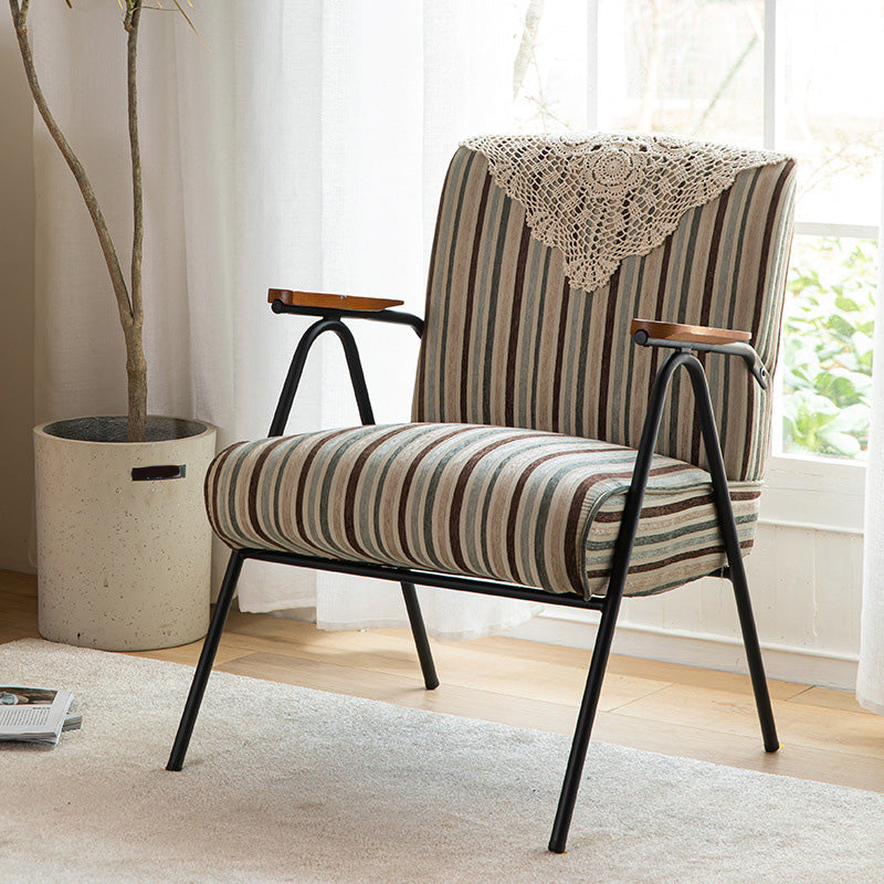 Mid-Century Modern Arm Chair Living Room Arms Included Square Arms Accent Chair Brown Green 1 Piece Clearhalo 'Accent Chairs' 'accent_chairs' 'Chairs & Seating' 'furn' 'furn_accent_chairs' 'Furniture' 'Living Room Furniture' 6753442