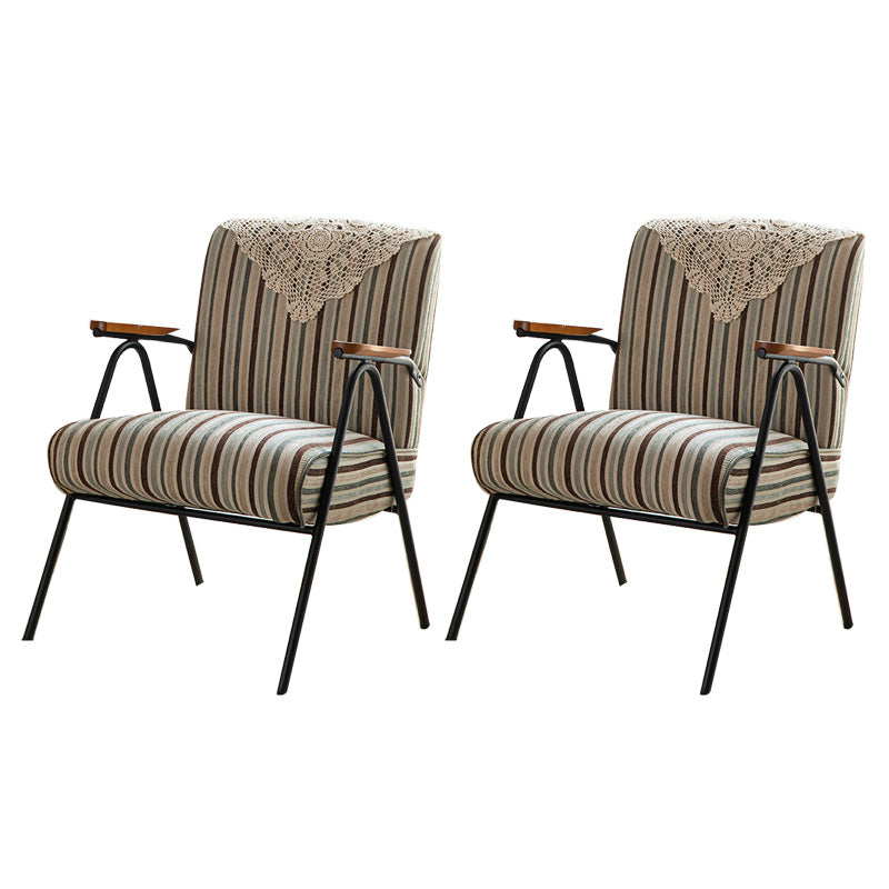 Mid-Century Modern Arm Chair Living Room Arms Included Square Arms Accent Chair Brown Green 2 Piece Set Clearhalo 'Accent Chairs' 'accent_chairs' 'Chairs & Seating' 'furn' 'furn_accent_chairs' 'Furniture' 'Living Room Furniture' 6753443