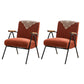 Mid-Century Modern Arm Chair Living Room Arms Included Square Arms Accent Chair Red 2 Piece Set Clearhalo 'Accent Chairs' 'accent_chairs' 'Chairs & Seating' 'furn' 'furn_accent_chairs' 'Furniture' 'Living Room Furniture' 6753445
