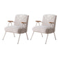 Mid-Century Modern Arm Chair Living Room Arms Included Square Arms Accent Chair White 2 Piece Set Clearhalo 'Accent Chairs' 'accent_chairs' 'Chairs & Seating' 'furn' 'furn_accent_chairs' 'Furniture' 'Living Room Furniture' 6753447