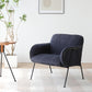 Mid-Century Modern Arm Chair Living Room Arms Included Square Arms Accent Chair Dark Blue 1 Piece Clearhalo 'Accent Chairs' 'accent_chairs' 'Chairs & Seating' 'furn' 'furn_accent_chairs' 'Furniture' 'Living Room Furniture' 6753448