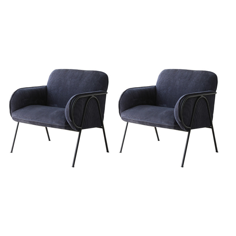 Mid-Century Modern Arm Chair Living Room Arms Included Square Arms Accent Chair Dark Blue 2 Piece Set Clearhalo 'Accent Chairs' 'accent_chairs' 'Chairs & Seating' 'furn' 'furn_accent_chairs' 'Furniture' 'Living Room Furniture' 6753449