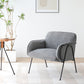 Mid-Century Modern Arm Chair Living Room Arms Included Square Arms Accent Chair Light Gray 1 Piece Clearhalo 'Accent Chairs' 'accent_chairs' 'Chairs & Seating' 'furn' 'furn_accent_chairs' 'Furniture' 'Living Room Furniture' 6753450