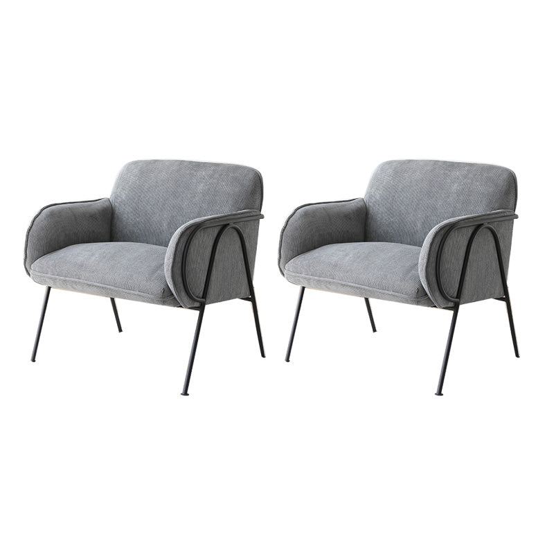 Mid-Century Modern Arm Chair Living Room Arms Included Square Arms Accent Chair Light Gray 2 Piece Set Clearhalo 'Accent Chairs' 'accent_chairs' 'Chairs & Seating' 'furn' 'furn_accent_chairs' 'Furniture' 'Living Room Furniture' 6753451