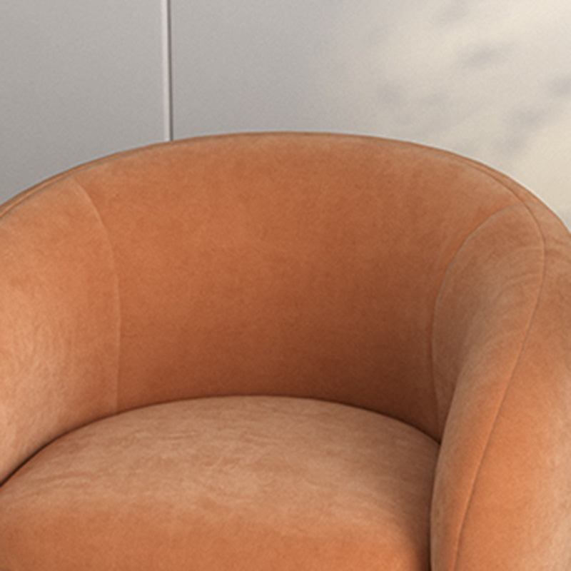Upholstered Barrel Accent Chair Modern Style Orange Barrel Chair Clearhalo 'Accent Chairs' 'accent_chairs' 'Chairs & Seating' 'furn' 'furn_accent_chairs' 'Furniture' 'Living Room Furniture' 6753465