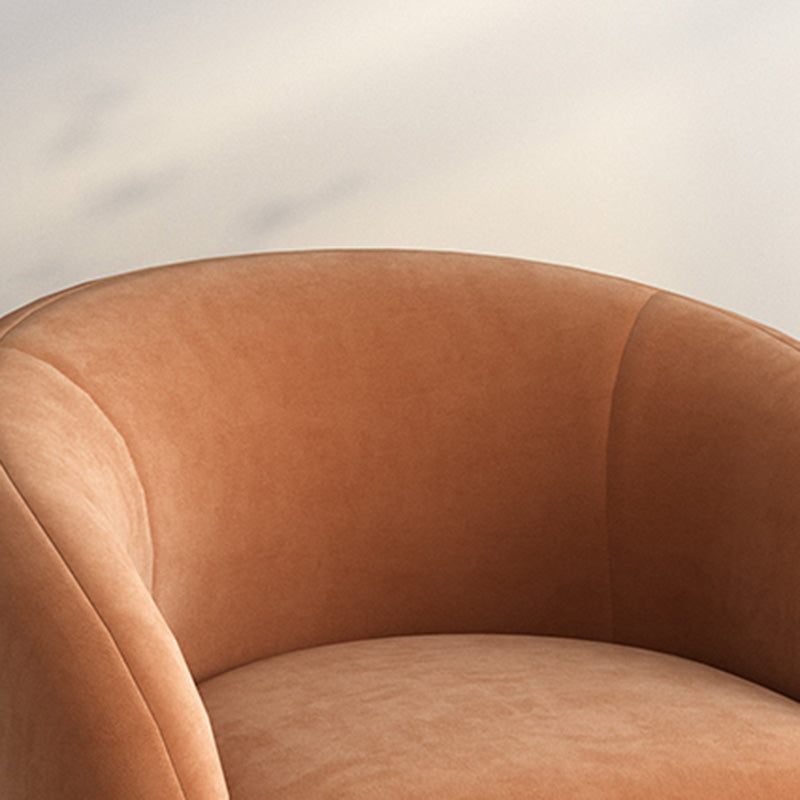 Upholstered Barrel Accent Chair Modern Style Orange Barrel Chair Clearhalo 'Accent Chairs' 'accent_chairs' 'Chairs & Seating' 'furn' 'furn_accent_chairs' 'Furniture' 'Living Room Furniture' 6753466