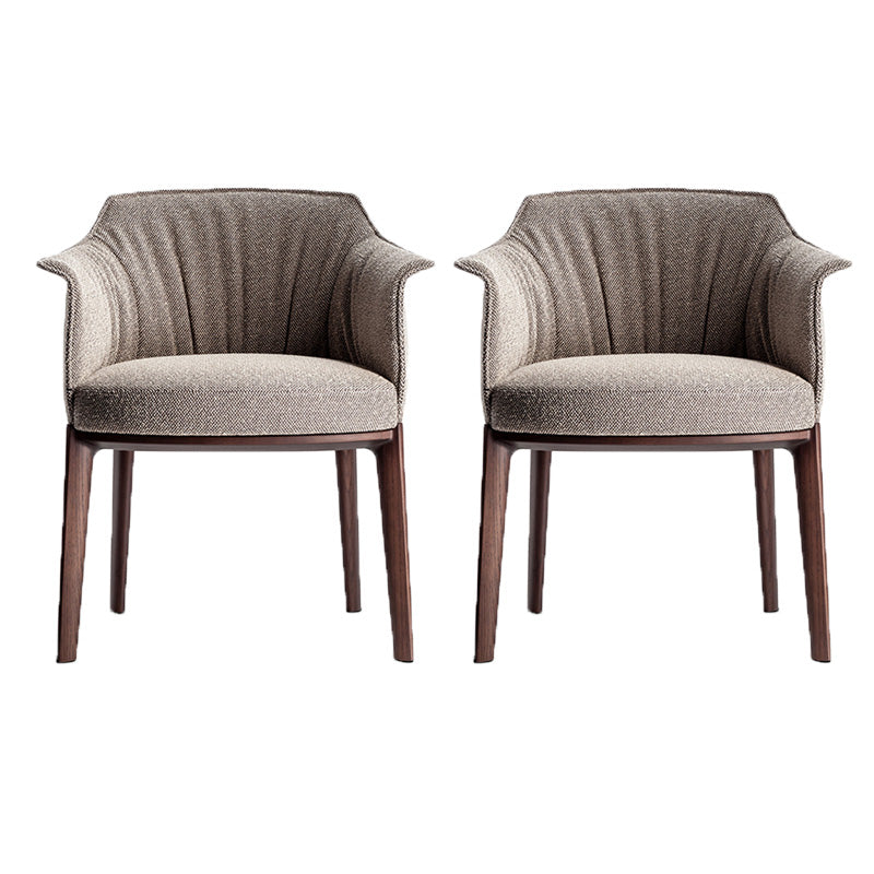 Mid-Century Modern Arm Chair Living Room Arms Included Basic Four Leg Armchair Cotton and Linen 2 Piece Set Clearhalo 'Accent Chairs' 'accent_chairs' 'Chairs & Seating' 'furn' 'furn_accent_chairs' 'Furniture' 'Living Room Furniture' 6753477