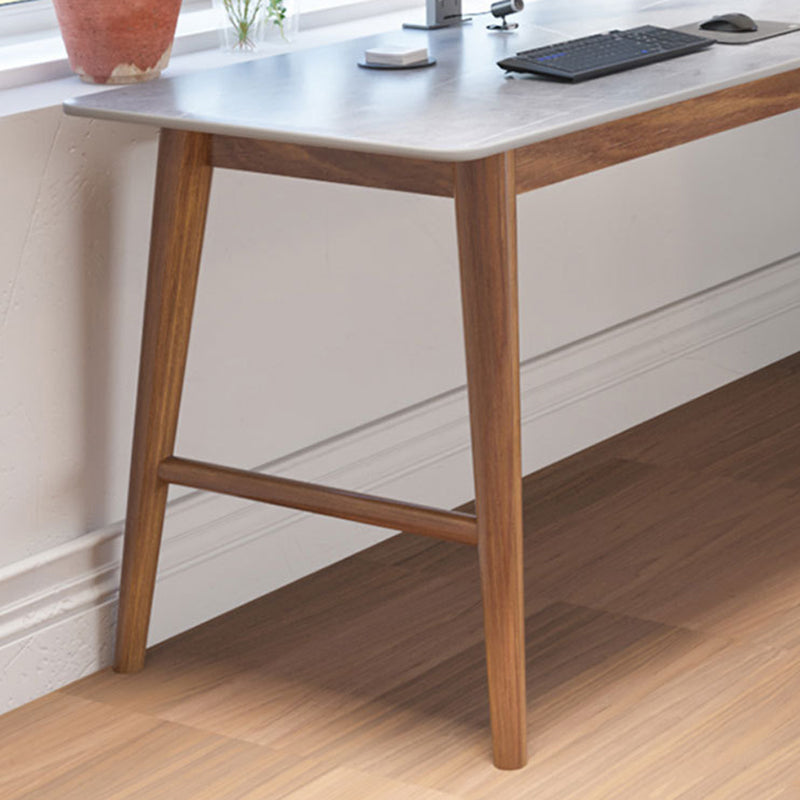 Scrivania per uffici di pietra contemporanea scrivania a l-forma per ufficio