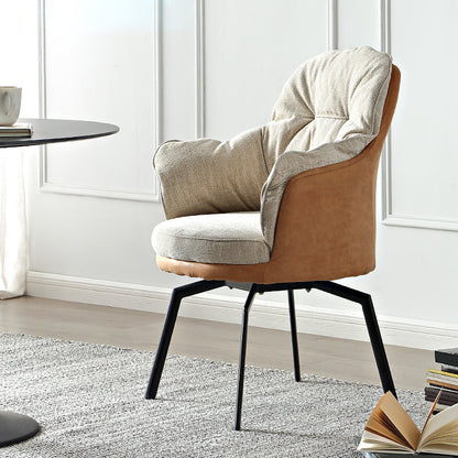 Estilo moderno sin silla de conferencia de brazo silla de escritorio marrón para la oficina