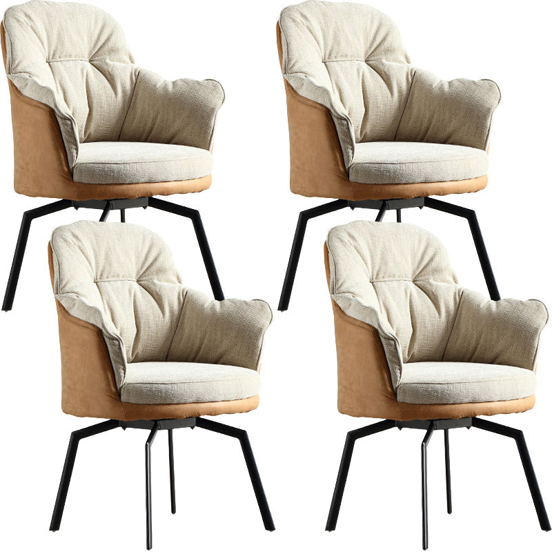 Estilo moderno sin silla de conferencia de brazo silla de escritorio marrón para la oficina