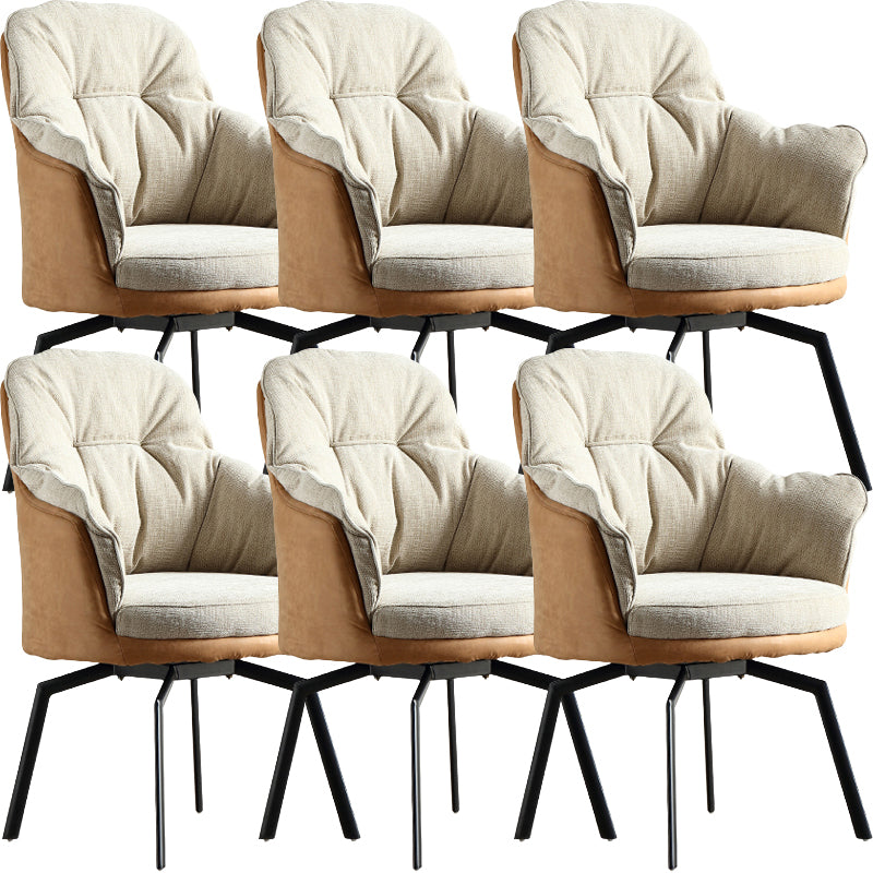 Estilo moderno sin silla de conferencia de brazo silla de escritorio marrón para la oficina