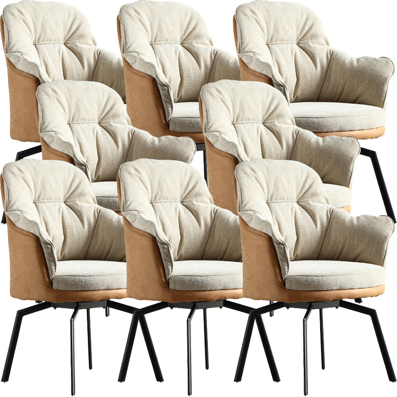 Estilo moderno sin silla de conferencia de brazo silla de escritorio marrón para la oficina