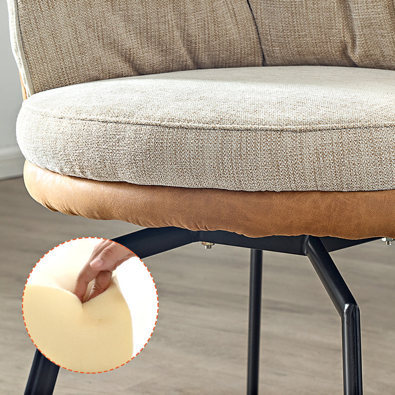 Estilo moderno sin silla de conferencia de brazo silla de escritorio marrón para la oficina