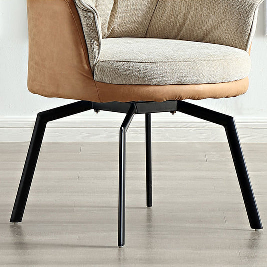 Estilo moderno sin silla de conferencia de brazo silla de escritorio marrón para la oficina