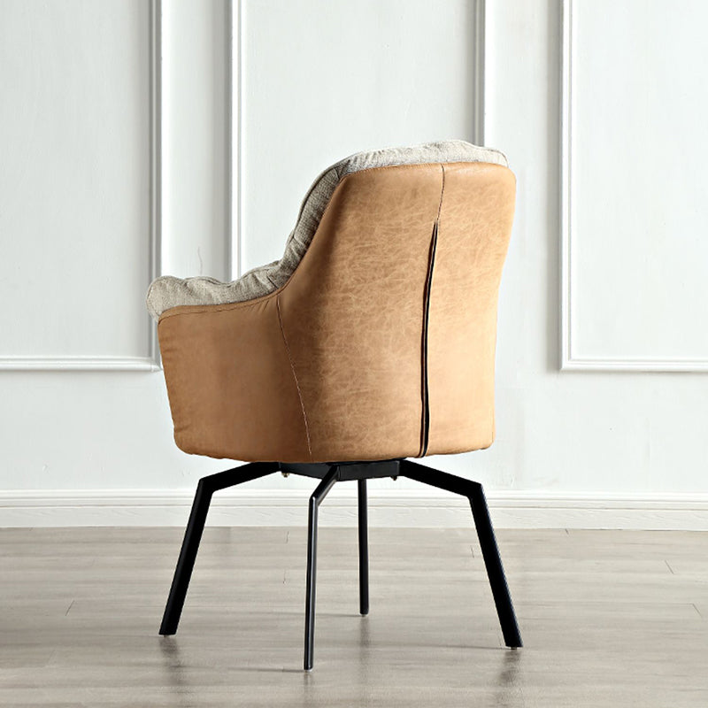 Estilo moderno sin silla de conferencia de brazo silla de escritorio marrón para la oficina