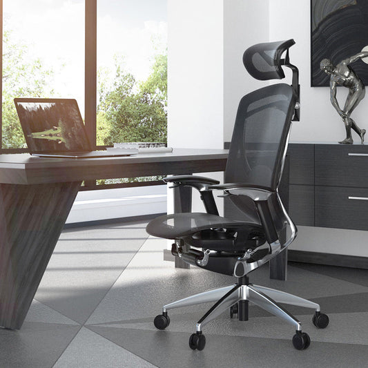 Silla de oficina moderna altura de asiento ajustable brazos extraíbles silla giratoria con ruedas