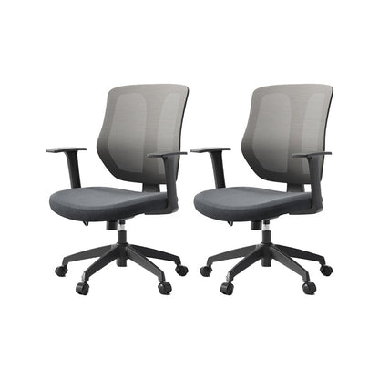 Silla de oficina moderna altura del asiento ajustable brazos fijos silla giratoria con ruedas