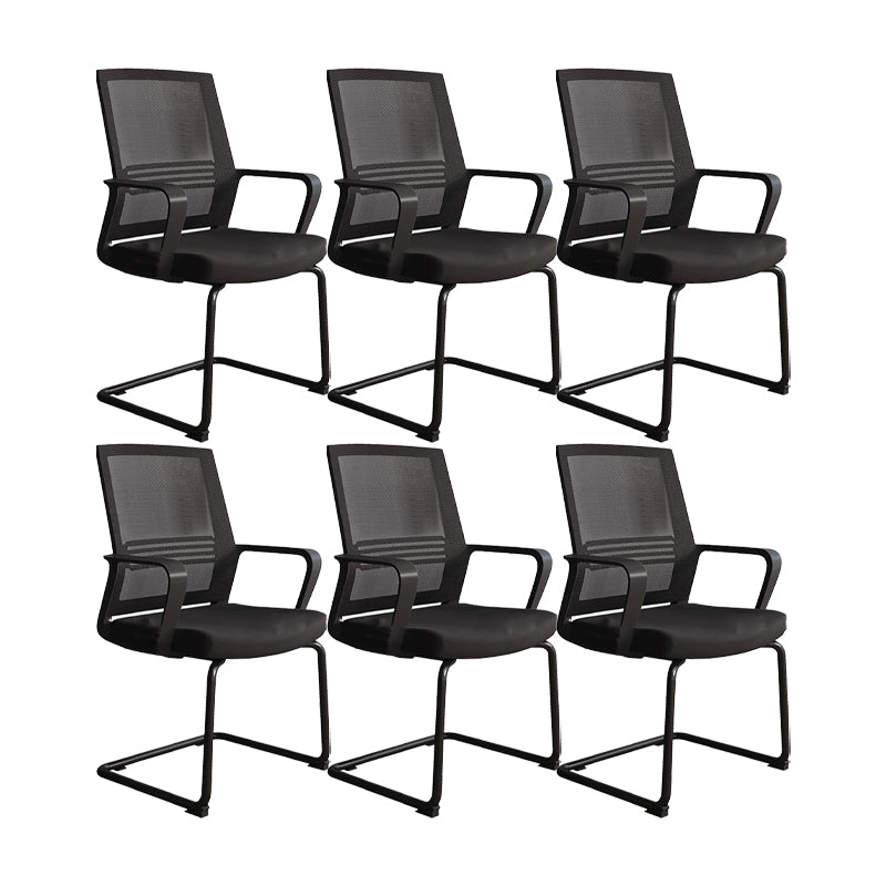 Moderne stoel geen wielen vaste armen gestoffeerd geen pijnlijke bureaustoel