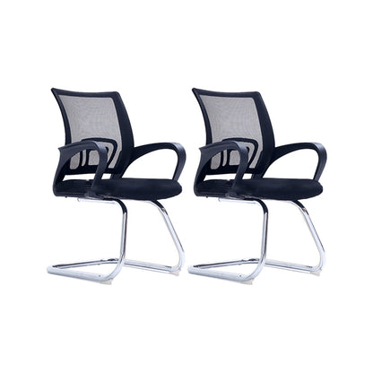 Moderne stoel geen wielen vaste armen gestoffeerd geen pijnlijke bureaustoel