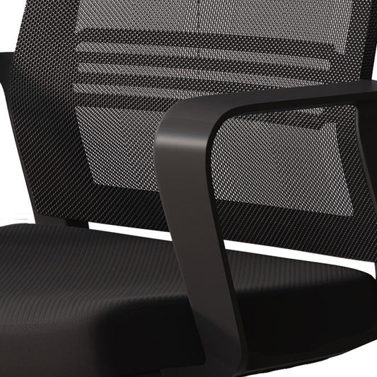 Silla moderna sin ruedas brazos fijos tapizados sin silla de escritorio angustiante