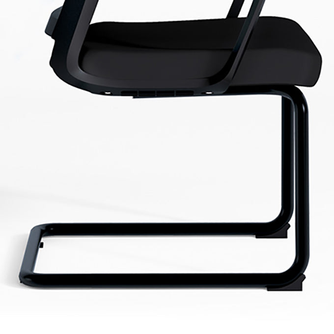 Moderne stoel geen wielen vaste armen gestoffeerd geen pijnlijke bureaustoel