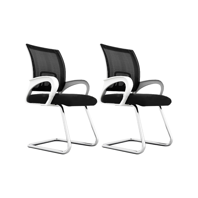 Moderne stoel geen wielen vaste armen gestoffeerd geen pijnlijke bureaustoel