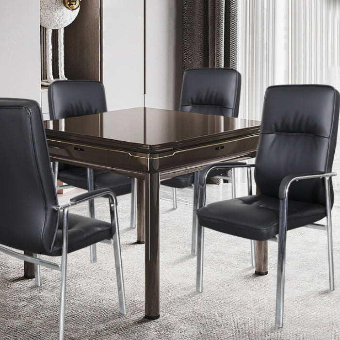 Estilo moderno silla de oficina de armas fijo silla de cuero para tareas para oficina