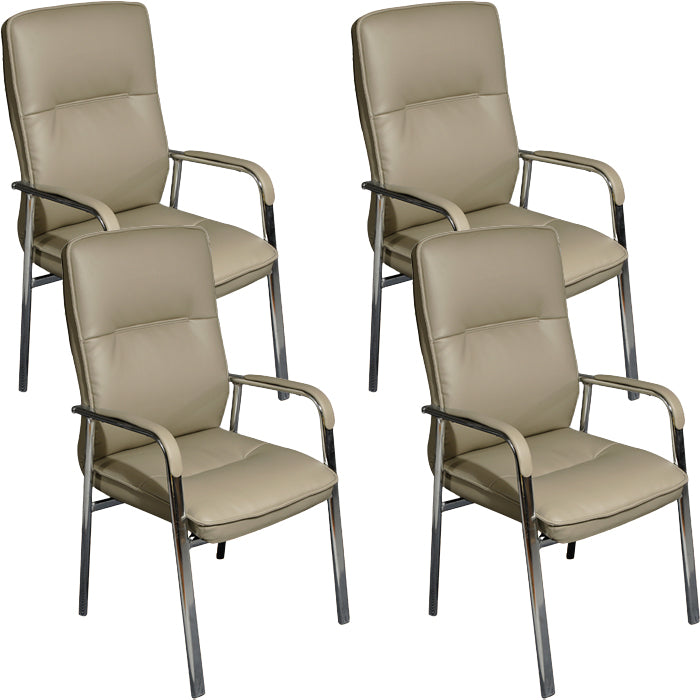 Estilo moderno silla de oficina de armas fijo silla de cuero para tareas para oficina