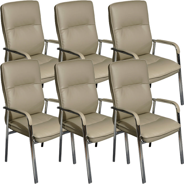 Estilo moderno silla de oficina de armas fijo silla de cuero para tareas para oficina