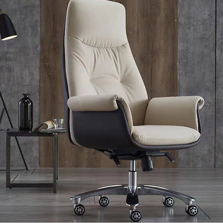 Modern Executive Chair Adjustable Back Height Office Chair with Wheels Clearhalo 'furn' 'furn_office_chair' 'Furniture' 'Office Chairs' 'Office Furniture' 'office_chair' 6753853