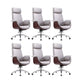 Modern Executive Chair Adjustable Back Height Office Chair with Wheels Dark Gray 6 Piece Set Clearhalo 'furn' 'furn_office_chair' 'Furniture' 'Office Chairs' 'Office Furniture' 'office_chair' 6753859