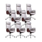 Modern Executive Chair Adjustable Back Height Office Chair with Wheels Dark Gray 8 Piece Set Clearhalo 'furn' 'furn_office_chair' 'Furniture' 'Office Chairs' 'Office Furniture' 'office_chair' 6753861