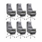 Modern Executive Chair Adjustable Back Height Office Chair with Wheels Grey 6 Piece Set Clearhalo 'furn' 'furn_office_chair' 'Furniture' 'Office Chairs' 'Office Furniture' 'office_chair' 6753874