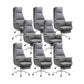 Modern Executive Chair Adjustable Back Height Office Chair with Wheels Grey 8 Piece Set Clearhalo 'furn' 'furn_office_chair' 'Furniture' 'Office Chairs' 'Office Furniture' 'office_chair' 6753875