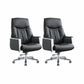 Modern Executive Chair Adjustable Back Height Office Chair with Wheels Black 2 Piece Set Clearhalo 'furn' 'furn_office_chair' 'Furniture' 'Office Chairs' 'Office Furniture' 'office_chair' 6753877
