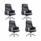Modern Executive Chair Adjustable Back Height Office Chair with Wheels Black 4 Piece Set Clearhalo 'furn' 'furn_office_chair' 'Furniture' 'Office Chairs' 'Office Furniture' 'office_chair' 6753878